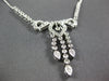 ESTATE 0.92CT DIAMOND 18KT WHITE GOLD FILIGREE MILGRAIN BOW CHANDELIER NECKLACE