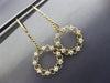 .54CT DIAMOND 14KT YELLOW GOLD FLOWER FILIGREE CIRCLE OF LIFE HANGING EARRINGS