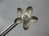 LARGE .47CT DIAMOND 18KT 2 TONE GOLD 3D CLASSIC ROSE FLOWER OVAL STUD EARRINGS
