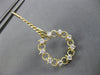 .54CT DIAMOND 14KT YELLOW GOLD FLOWER FILIGREE CIRCLE OF LIFE HANGING EARRINGS