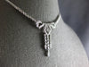 ESTATE 0.92CT DIAMOND 18KT WHITE GOLD FILIGREE MILGRAIN BOW CHANDELIER NECKLACE