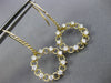 .54CT DIAMOND 14KT YELLOW GOLD FLOWER FILIGREE CIRCLE OF LIFE HANGING EARRINGS