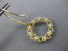.54CT DIAMOND 14KT YELLOW GOLD FLOWER FILIGREE CIRCLE OF LIFE HANGING EARRINGS