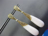 2.5CT WHITE & MOCHA FANCY DIAMOND & PINK QUARTZ 14K YELLOW GOLD HANGING EARRINGS
