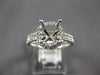 .42CT DIAMOND 14K WHITE GOLD 4 PRONG HALO SEMI MOUNT ENGAGEMENT WEDDING RING SET