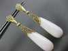 2.5CT WHITE & MOCHA FANCY DIAMOND & PINK QUARTZ 14K YELLOW GOLD HANGING EARRINGS