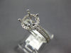 .42CT DIAMOND 14K WHITE GOLD 4 PRONG HALO SEMI MOUNT ENGAGEMENT WEDDING RING SET