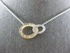 .54CT DIAMOND 14KT 2 TONE GOLD 3D ROUND & BAGUETTE DOUBLE OVAL LOVE KNOT PENDANT