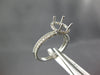 .42CT DIAMOND 14K WHITE GOLD 4 PRONG HALO SEMI MOUNT ENGAGEMENT WEDDING RING SET