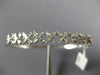 WIDE 1.72CT DIAMOND 18K WHITE GOLD 3D CLASSIC ROUND & BAGUETTE X BANGLE BRACELET