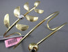 LARGE .30CT DIAMOND 14KT YELLOW GOLD SOLITAIRE MULTI LEAF BRANCH BANGLE BRACELET