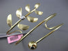 LARGE .30CT DIAMOND 14KT YELLOW GOLD SOLITAIRE MULTI LEAF BRANCH BANGLE BRACELET