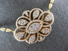 EXTRA LARGE 2.97CT DIAMOND 18KT ROSE GOLD 3D FLOWER OPEN FILIGREE FUN NECKLACE
