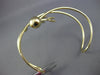 LARGE .30CT DIAMOND 14KT YELLOW GOLD SOLITAIRE MULTI LEAF BRANCH BANGLE BRACELET