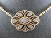 EXTRA LARGE 2.97CT DIAMOND 18KT ROSE GOLD 3D FLOWER OPEN FILIGREE FUN NECKLACE