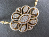 EXTRA LARGE 2.97CT DIAMOND 18KT ROSE GOLD 3D FLOWER OPEN FILIGREE FUN NECKLACE
