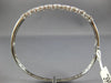 WIDE 1.72CT DIAMOND 18K WHITE GOLD 3D CLASSIC ROUND & BAGUETTE X BANGLE BRACELET
