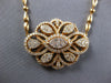 EXTRA LARGE 2.97CT DIAMOND 18KT ROSE GOLD 3D FLOWER OPEN FILIGREE FUN NECKLACE