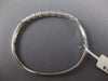 WIDE 1.72CT DIAMOND 18K WHITE GOLD 3D CLASSIC ROUND & BAGUETTE X BANGLE BRACELET