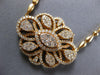 EXTRA LARGE 2.97CT DIAMOND 18KT ROSE GOLD 3D FLOWER OPEN FILIGREE FUN NECKLACE