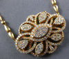 EXTRA LARGE 2.97CT DIAMOND 18KT ROSE GOLD 3D FLOWER OPEN FILIGREE FUN NECKLACE