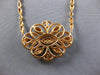 EXTRA LARGE 2.97CT DIAMOND 18KT ROSE GOLD 3D FLOWER OPEN FILIGREE FUN NECKLACE