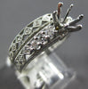 LARGE .56CT DIAMOND 14KT WHITE GOLD ROUND SEMI MOUNT ENGAGEMENT WEDDING RING SET