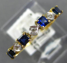 .48CT DIAMOND & AAA SAPPHIRE 14KT YELLOW GOLD ROUND & PRINCESS FILIGREE FUN RING