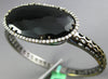 ESTATE 50.9CT DIAMOND & AAA ONYX 18KT BLACK GOLD OVAL HALO FUN BANGLE BRACELET