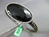 ESTATE 50.9CT DIAMOND & AAA ONYX 18KT BLACK GOLD OVAL HALO FUN BANGLE BRACELET