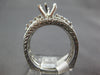 LARGE .56CT DIAMOND 14KT WHITE GOLD ROUND SEMI MOUNT ENGAGEMENT WEDDING RING SET