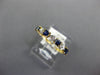 .48CT DIAMOND & AAA SAPPHIRE 14KT YELLOW GOLD ROUND & PRINCESS FILIGREE FUN RING