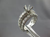 LARGE .56CT DIAMOND 14KT WHITE GOLD ROUND SEMI MOUNT ENGAGEMENT WEDDING RING SET