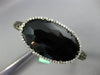 ESTATE 50.9CT DIAMOND & AAA ONYX 18KT BLACK GOLD OVAL HALO FUN BANGLE BRACELET