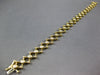 WIDE 1.22CT DIAMOND 14K YELLOW GOLD CLASSIC ETOILE INFINITY TENNIS LOVE BRACELET