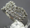 1.20CT DIAMOND 18KT WHITE GOLD MULTI ROW CRISS CROSS INFINITY ANNIVERSARY RING