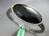 ESTATE 50.9CT DIAMOND & AAA ONYX 18KT BLACK GOLD OVAL HALO FUN BANGLE BRACELET