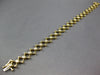 WIDE 1.22CT DIAMOND 14K YELLOW GOLD CLASSIC ETOILE INFINITY TENNIS LOVE BRACELET