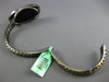 ESTATE 50.9CT DIAMOND & AAA ONYX 18KT BLACK GOLD OVAL HALO FUN BANGLE BRACELET
