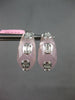 LARGE 37.55CT DIAMOND & AAA PINK QUARTZ 18KT WHITE GOLD CLIP ON HANGING EARRINGS