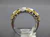 ESTATE WIDE 2.37CT DIAMOND & AAA BLUE & YELLOW SAPPHIRE 18K 2 TONE GOLD FUN RING