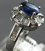 2.56CT DIAMOND & AAA SAPPHIRE 18KT WHITE GOLD 3D OVAL BALLERINA ENGAGEMENT RING