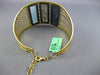 LARGE 31.51CT DIAMOND & AAA MULTI GEM 18KT YELLOW GOLD MESH FUN BANGLE BRACELET