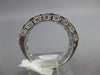 WIDE 1.98CT DIAMOND & AAA SAPPHIRE 14KT WHITE GOLD PRINCESS CUT ANNIVERSARY RING