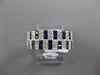 WIDE 1.98CT DIAMOND & AAA SAPPHIRE 14KT WHITE GOLD PRINCESS CUT ANNIVERSARY RING