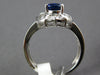 2.56CT DIAMOND & AAA SAPPHIRE 18KT WHITE GOLD 3D OVAL BALLERINA ENGAGEMENT RING