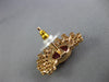 LARGE 7.37CT DIAMOND & AAA RUBY 14K ROSE GOLD ROUND & BAGUETTE OVAL FUN EARRINGS
