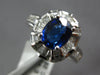 2.56CT DIAMOND & AAA SAPPHIRE 18KT WHITE GOLD 3D OVAL BALLERINA ENGAGEMENT RING