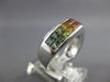 2.72CT DIAMOND & AAA MULTI COLOR SAPPHIRE 14K WHITE GOLD PRINCESS INVISIBLE RING