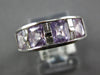 WIDE 2.76CT DIAMOND & AAA LIGHT PINK SAPPHIRE 18K WHITE GOLD 3D ANNIVERSARY RING